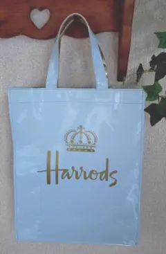 Harrodsトートバッグ　ハロッズ定番ロゴ柄バッグ