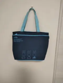 miffy トートバッグ エコバッグ　保冷バッグ　ネイビー/水色
