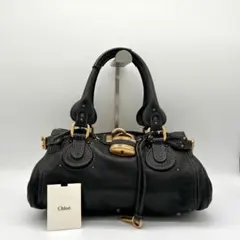 美品　Chloe　クロエ　パディントン　黒ブラック　南京錠　ハンドバッグ　y2k Chloe(クロエ) ハンドバッグ パディントン 黒 レザー