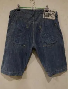新恵美寿神頭 エヴィス エビス カモメ刺繍 LOT2005 ハーフショートデニム