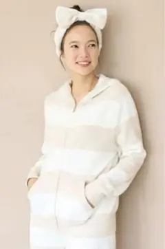 【新品】gelato pique スムーズィー2ボーダーパーカー・ロングパンツ