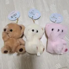 おしゃぶりべあぬいぐるみマスコット3点セット