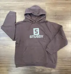 ステューシーold stussy ブラウン パーカー Lサイズ　ブラウン　裏起毛