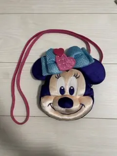 ミニーマウス 顔型ポーチ