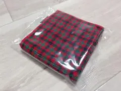 ファミリア 赤 チェック ハンカチ