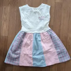 ノースリーブ ワンピース チェック柄