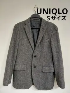 UNIQLO ユニクロ ツイードジャケット ヘリンボーン 　 S　グレー
