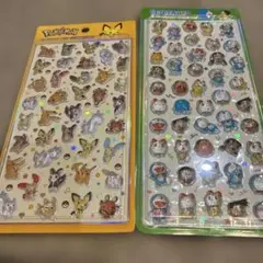 韓国限定⭐︎ポケモン ドラえもん⭐︎ぷくぷくシール3Dステッカー 2枚セット