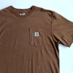 Carhartt ブラウン Tシャツ ポケット付き
