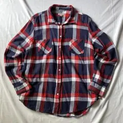 恋*鯉様 00s ネルシャツ フランネル チェック グランジ y2k 平成 グラ