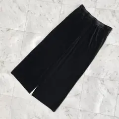 新品　theory luxe ワイドパンツ　ベロア　黒　ブラック　38