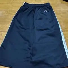 Champion 黒 ロング スカート サイドロゴ入り