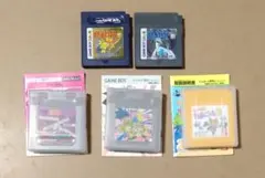 【ゲームボーイ】ソフトのみ5個セット　ポケモン金銀他　汚れ、シール、傷みあり