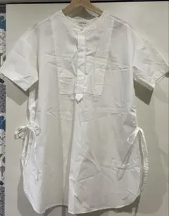【美品】LEPSIM 半袖シャツ　ホワイト　フリーサイズのサムネイル