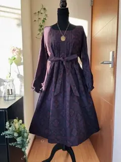 ＊着物リメイク＊ハンドメイド＊ワンピース　正絹　結城紬2#25127