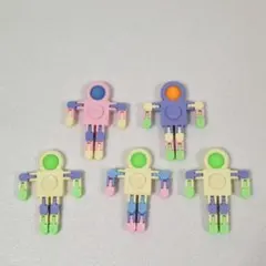 プッシュポップ ハンドスピナー ロボット 5個セット