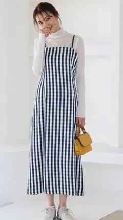 新品⭐︎未使用　ギンガムチェック　マーメイドキャミワンピース