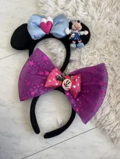 ミッキー ミニー カチューシャ 2点セット
