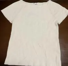 GU リブ 半袖カットソー オフホワイト XL 新品