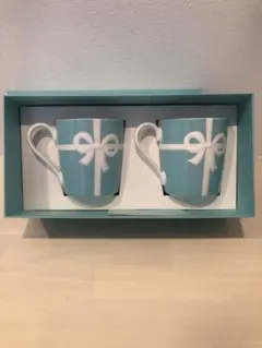Tiffany & Co. 水色リボンマグカップ2個セット