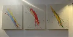 抽象画 「彩-31」(軌跡の対話) 色紙に油彩の抽象画、 - メルカリ