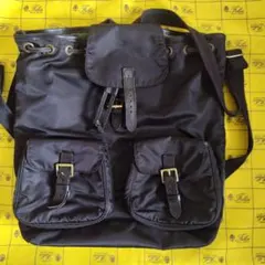 美品】FELISI 15-56/DS リュック ブラック ナイロン× レザーのサムネイル