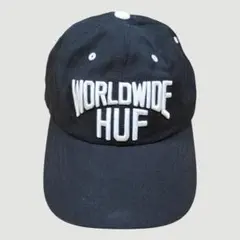 HUF WORLDWIDE 刺繍キャップ ブラック