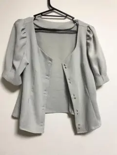 おしゃれトップス 半袖ブラウス スクエアネックのサムネイル