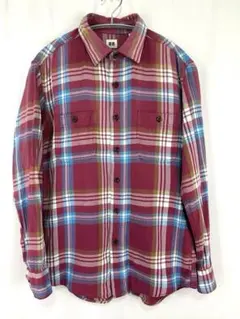 ユニクロ UNIQLO チェックシャツ ピンク メンズ Mサイズ 羽織