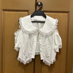 アンクルージュ　Ank Rouge 肩あきおリボンブラウス