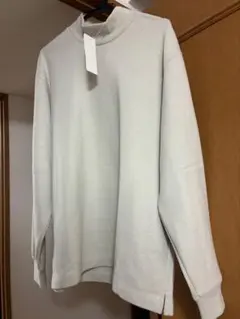 ユニクロ ソフトニットフリースモックネックT XL [01 オフホワイト]
