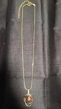 K18GP ゴールド ネックレス 赤 珊瑚礁