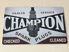 CHAMPION SPARK PLUGS ブリキ看板 インテリア