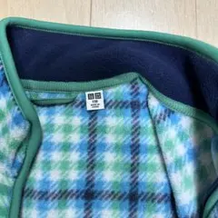 チェック柄フリースパーカー 110