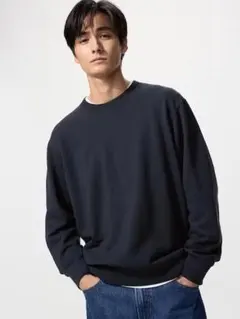 【UNIQLO】スウェットシャツ ネイビー Sサイズ