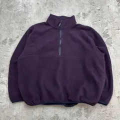 L.L.Bean　エルエルビーン　ハーフジップフリースジャケット　古着　紫　XL
