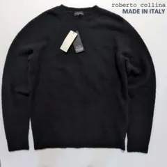 新品 ROBERTO COLLINA イタリア製 ストレッチ ニット 黒 56のサムネイル