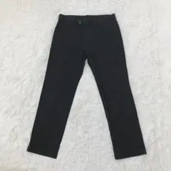 ユニクロ　スリムフィットノータックチノ　ストレッチ　綿混　メンズ　ズボン　黒　M