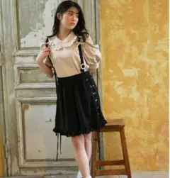 Swankiss サロペット付きスカート　 TS georgette flareのサムネイル