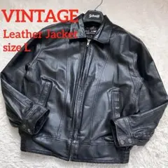 ✨美品✨A-2 レザージャケット シングルライダースジャケット チェック柄 L