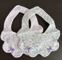 ♡花柄＆ドット柄スタイ2点セット♡