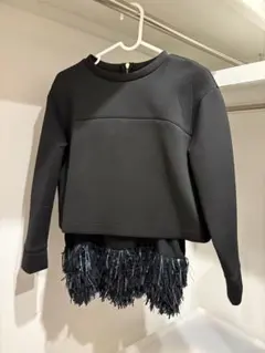 A18430 美品 ミハラヤスヒロ オーストリッチフェザーロングスウェット