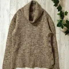 美品✨ELLE PLANETE ショールカラー ニット セーター ボタン付 40