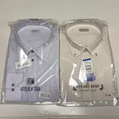 ビジネスシャツ Yシャツ 長袖 半袖 2着セット