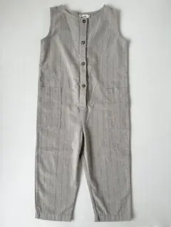 子供服 PAIRMANON ストライプ ノースリーブオーバーオール 100