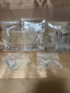 シルバー ネックレス２本とイヤリング、アンクレット、セット