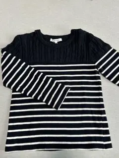 グローバルワーク　子ども　キッズ　男の子　男児　トップス　ネイビーボーダー　XL