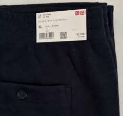 UNIQLO ニットフリースイージーアンクルパンツ XL ネイビー ブルー新品