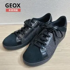 【未使用級】GEOX ジェオックス レザースニーカー ブラック グリッターのサムネイル
