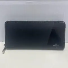 エ*ー様 ランバン LANVIN オンブルー 長財布 ブラック×ネイビー 美品